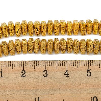 Гальванические бусины из натуральной лавы G-I360-H01-1