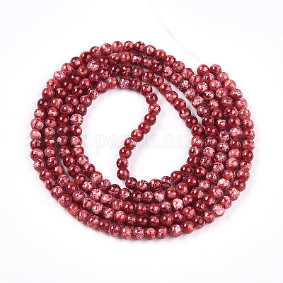 Выпечка окрашенные стеклянные бусины пряди X1-DGLA-N003-4mm-A02-1