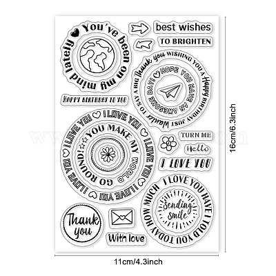 Wholesale GLOBLELAND Circle Sentiments Words Clear Stamps for Card Making  Decorative Love Encouraging Transparent Silicone Stamps for DIY  Scrapbooking Supplies Embossing Paper Card Album Decoration Craft 