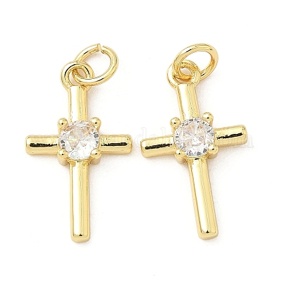 Латунные микро проложить кубического циркония подвески KK-Z120-54G-04-1