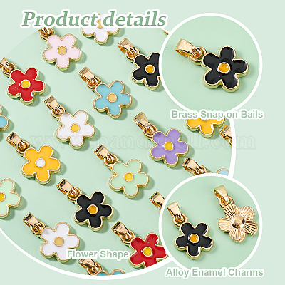 10 комплект подвесок из эмали из сплава FIND-PH0020-73-1