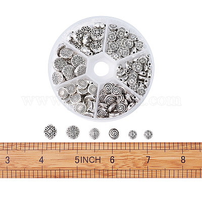 Сплавочные овальные бусины тибетского стиля  TIBEB-KS0001-03AS-1