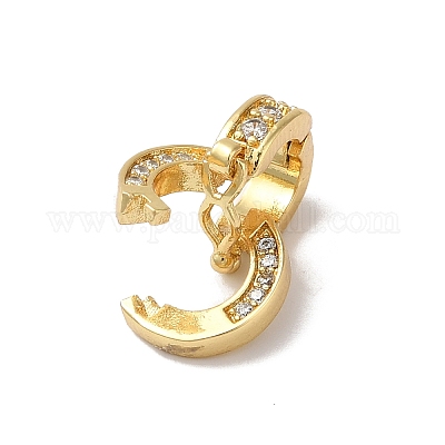 Реечное покрытие латунь микро паве прозрачный кубический цирконий твистер застежки KK-A222-05B-G-1