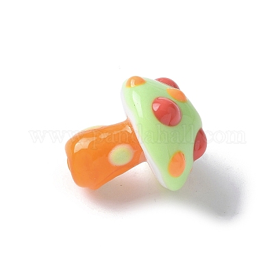 Бусины ручной работы в технике лэмпворк с неровностями LAMP-Q007-01D-1