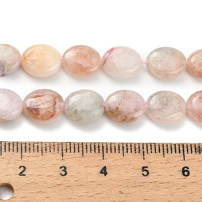 Натуральный розовый морганит бисер нитей&nbsp;G-H335-N01-8x10mm-1