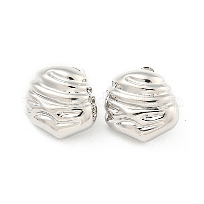 Серьги-гвоздики из латуни с реечным покрытием EJEW-C102-20P-1