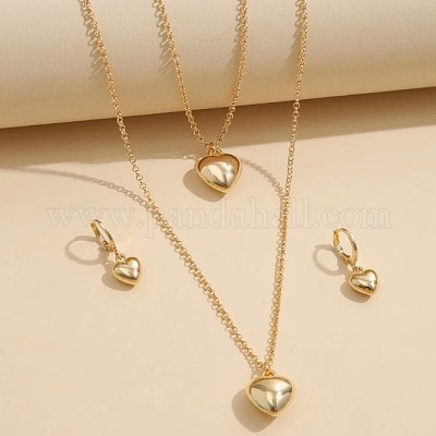 Ожерелья с подвесками из сплава в форме сердца FS-WGCAE07-01-1