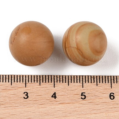 Сферические бусины из натурального дерева G-K353-04F-23-1