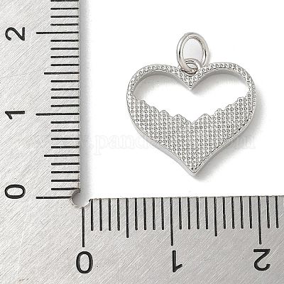 Подвески в виде сердечек из натуральной белой ракушки из латуни с соединительными кольцами KK-S522-08E-P-1