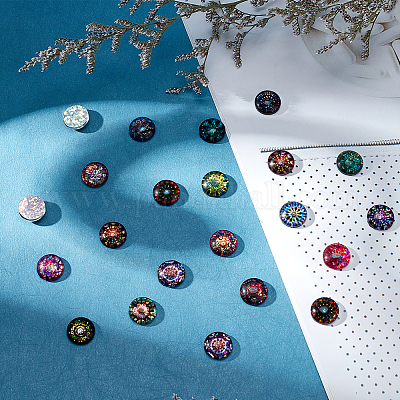 Кабошоны из стекла GLAA-WH0022-64A-1