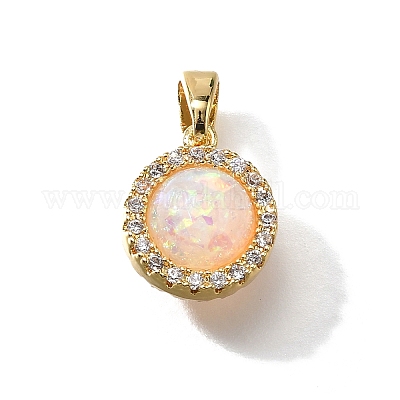 Латунные микро проложить кубического циркония подвески KK-K398-27G-01-1