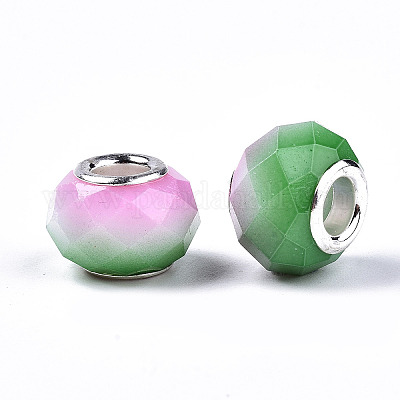 Выпечка расписные стеклянные европейские бусины DGLA-N033-05A-C03-1