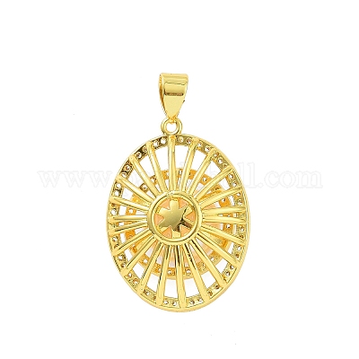 Экологически чистые подвески из латуни с микропаве из кубического циркония KK-F843-15G-1