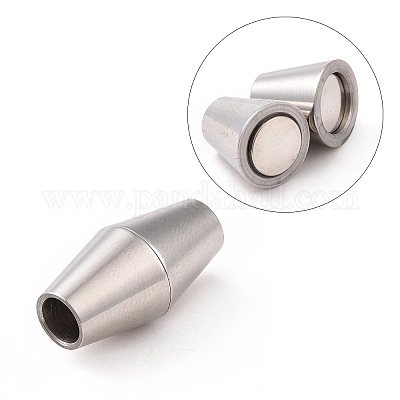 Wholesale 304 Stainless Steel Magnetic Clasps with Glue-in Ends 