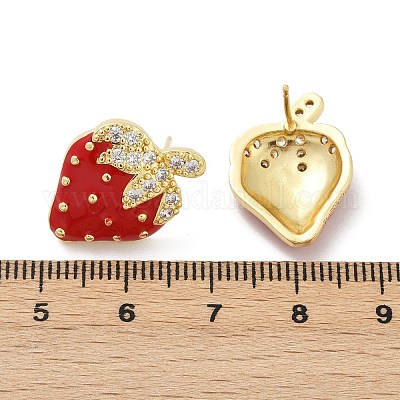 Серьги-гвоздики из циркония EJEW-F895-27C-01G-1