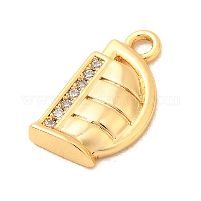 Латунные микро проложить кубического циркония подвески KK-C117-12G-D-1