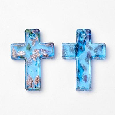 Ручной работы подвески золотые бусины песка LAMP-S098-1-B-1