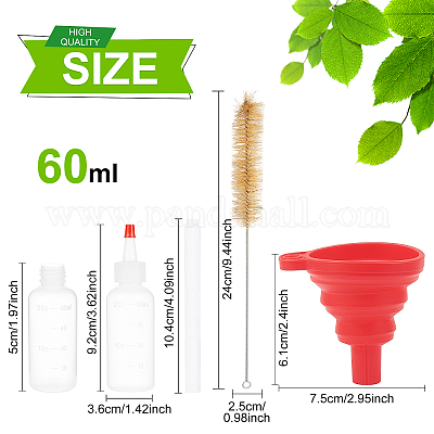 Пластиковые градуированные бутылочки AJEW-BC0001-02A-1