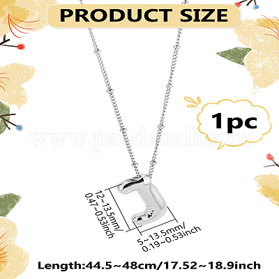 1 шт. латунная цепочка с подвесками в виде букв из сплава NJEW-LP0001-41J-P-1