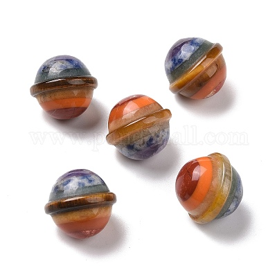 Чакра натуральный драгоценный камень круглые украшения дисплея G-G864-22-1