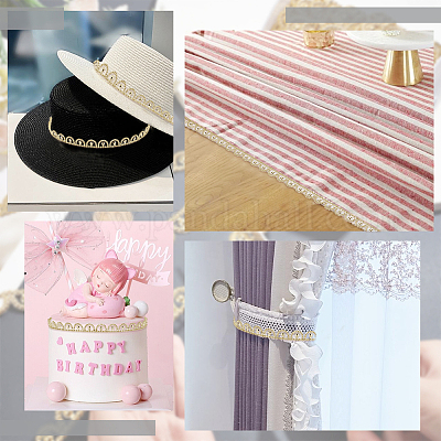 Отделка из бисера из абс-пластика OCOR-WH0066-89B-1