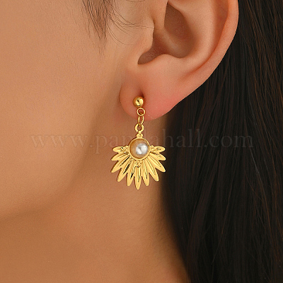 Серьги-гвоздики с подвесками из нержавеющей стали MC7429-1