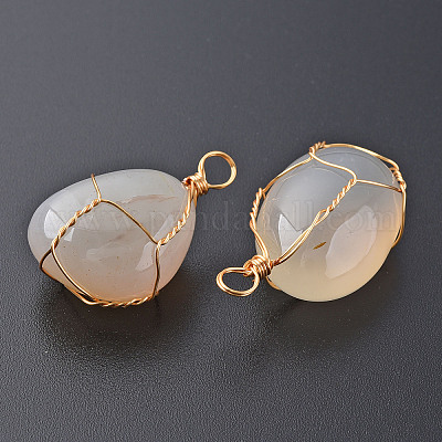 Подвески из натурального дендритного агата G-N332-50-14-1