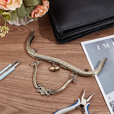 Ручка-рамка для кошелька с замком-поцелуем из железа&nbsp;AJEW-WH20004-33A-1