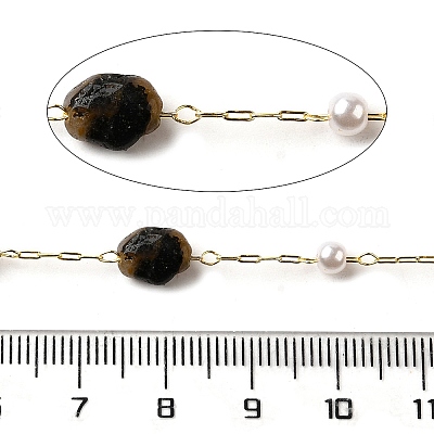 Цепочки из бисера из натурального рутилового кварца ручной работы CHC-F020-04G-05-1