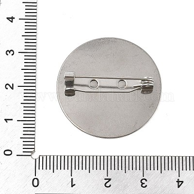 Оправы для кабошонов для брошей из нержавеющей стали 304 STAS-E547-08L-P-1
