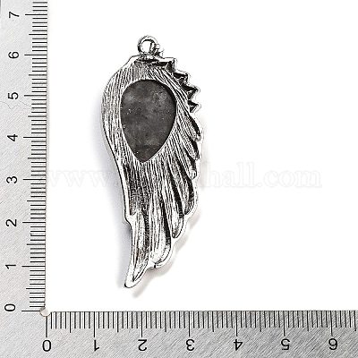 Большие подвески из натурального ларвикита G-G112-02AS-06-1