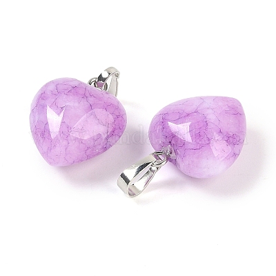 Подвески из окрашенного натурального нефрита G-J386-H14-P-1