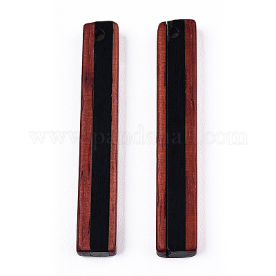 Кулоны из непрозрачной смолы и дерева RESI-N039-06B-1