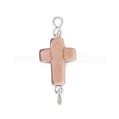 Подвески-соединители из синтетической бирюзы PALLOY-JF04311-01-1