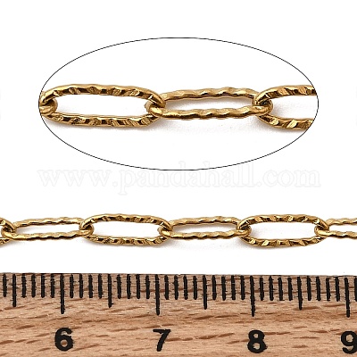 Цепочки-скрепки из текстурированной нержавеющей стали 304 с вакуумным покрытием PVD CHS-I009-01G-A-1