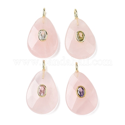 Природного розового кварца подвески G-I391-04G-01-1