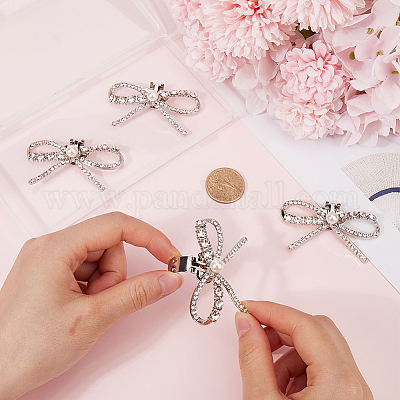 4 шт. украшение для обуви из сплава со стразами AJEW-GF0009-28P-1