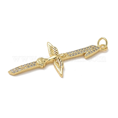 Стойки обшивки латунь микро проложить Циркон подвеску KK-K392-44G-1