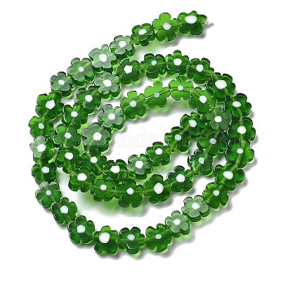 Ручной работы millefiori стеклянные бусины нитки LAMP-F035-09J-1