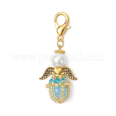 Подвески из светящегося акрила и стеклянных бусин ручной работы HJEW-MZ00379-05-1