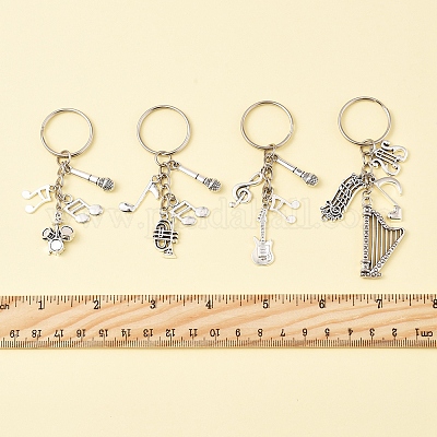 Брелок из сплава с музыкальной тематикой KEYC-FS00029-03-1