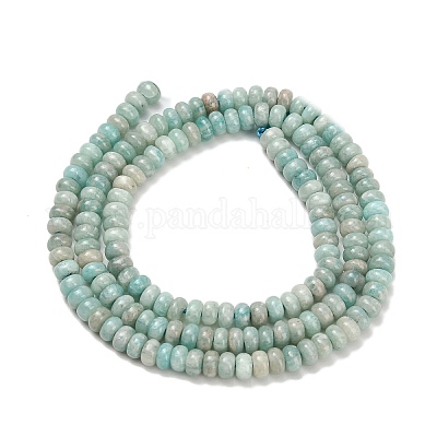 Природных амазонит бисер нитей G-L635-A35-4x2mm-1