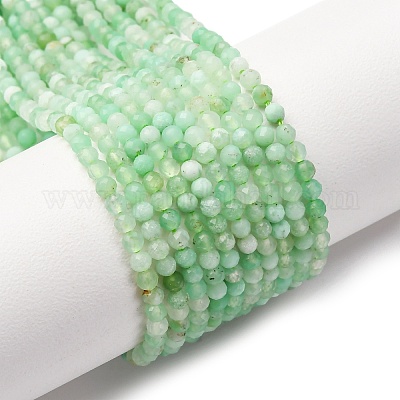 Натуральные хризопразные бисерные пряди G-C196-A02-2mm-1