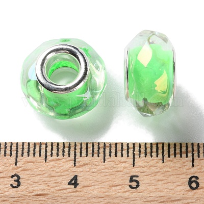 Заполнение оболочки латунные сердечники акриловые европейские бусины OACR-M024-01S-09-1