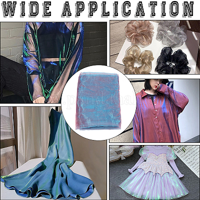 Ткань из полиэстера и органзы DIY-WH0003-138C-1