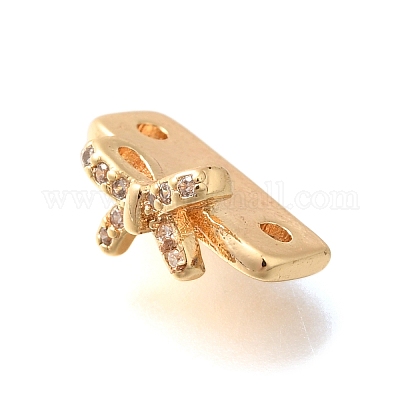 Латунные микропаве прозрачные кубические циркониевые распорки KK-C031-47G-1