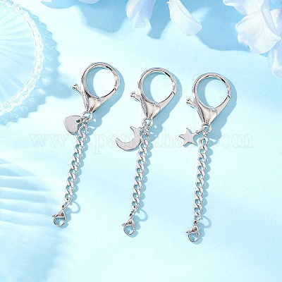 3 шт. 3 стиля застежки-карабины из сплава и нержавеющей стали 304 HJEW-JM03381-1
