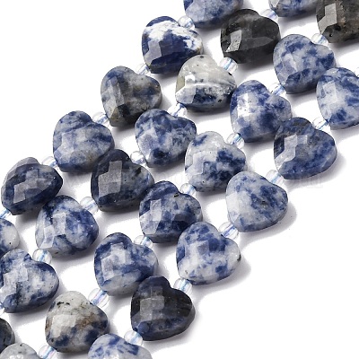 Натуральное синее пятно нитки из бисера яшмы&nbsp;G-P570-E19-01-1