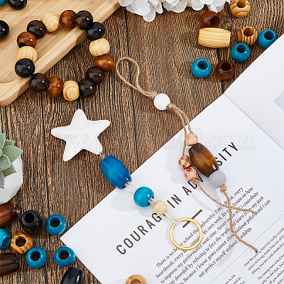 150 шт. 10 стиля деревянных европейских бусин&nbsp;WOOD-FH0002-32-1