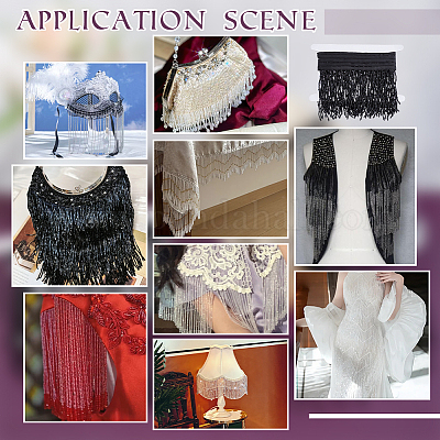 2 ярд смоляных бусин с кисточками для украшения OCOR-OC0001-73A-1